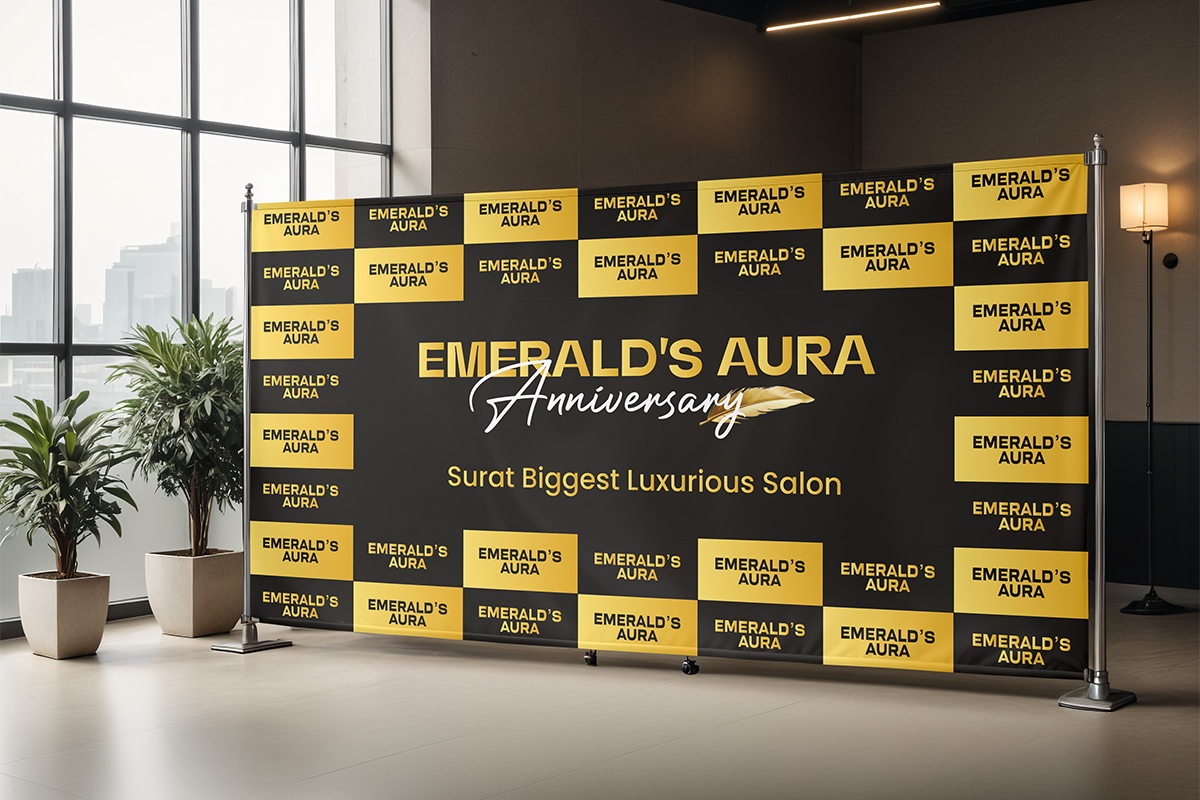 Emeralds Aura salon branding image